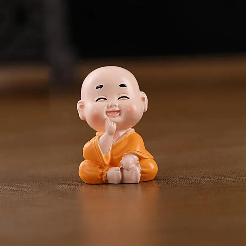 Home Little Monk Resin Crafts Micro Landscape Diy Buddhist Mood Ornaments Flower Pot Garden Decoration Buddhist Monk Miniature