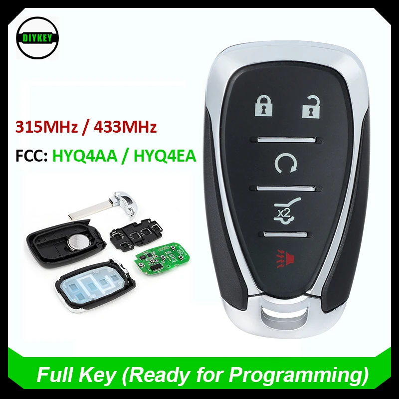 

DIYKEY HYQ4AA, HYQ4EA 315/433MHz Smart Remote Key Fob for Chevrolet Equinox Blazer Traverse Trailblazer 2018 2019 2020 2021