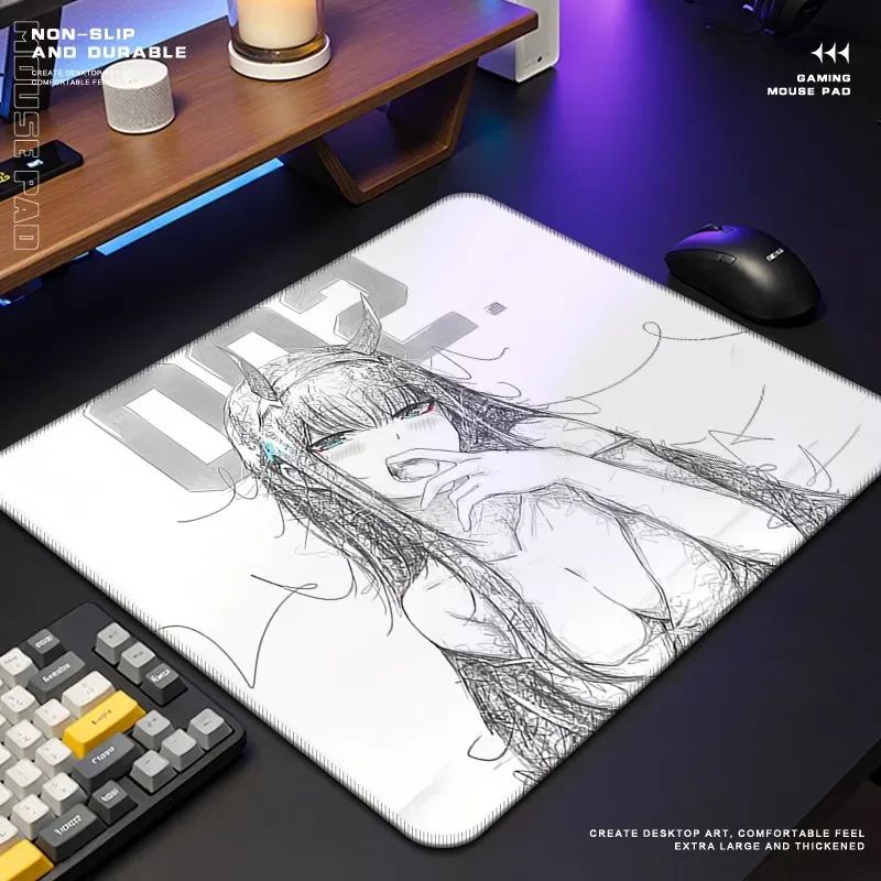 

Эскиз японского аниме сексуальная девушка коврик для мыши для ROG гладкая матовая поверхность настольный коврик закаленное обновление FPS офисный коврик для мыши киберспорт