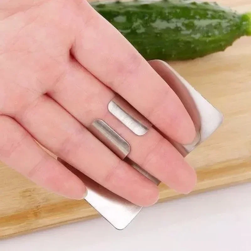 Portable Finger Guard Stainless Steel Cut Hand Protector Household Kitchen Safety Accessories Protect Hands When Cutting Food