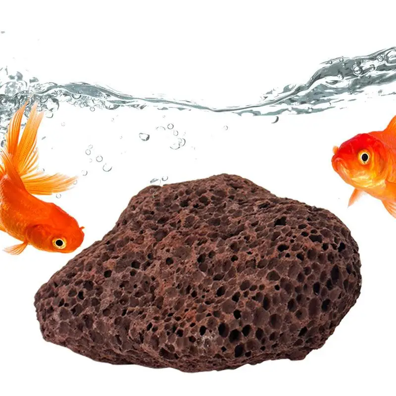 Aquarium Rocks for Fish Tank Natural Volcanic Landscaping Stones Aquarium Filter Odor Remover Rock Fish Tank Accessories