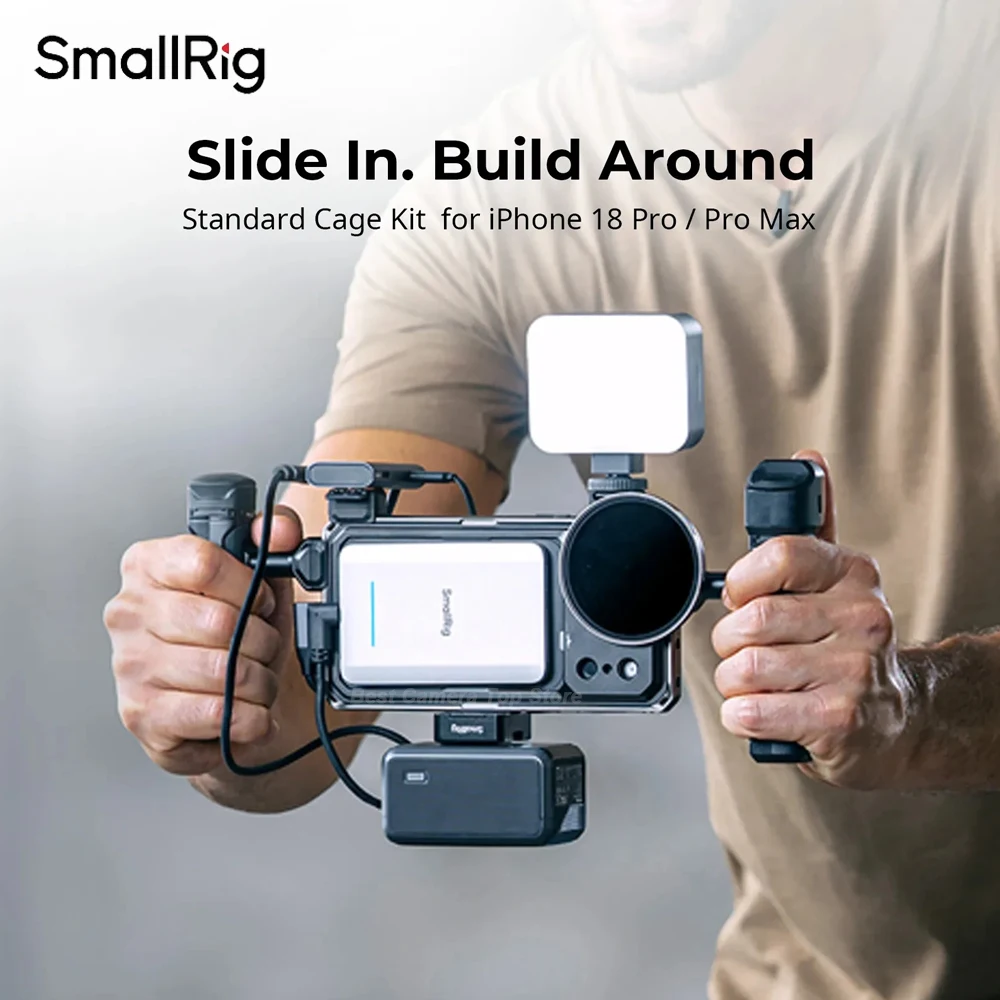SmallRig 6900 Serie Handykäfig für iPhone 18 Pro Max SR-MicroSlide Erweiterungsrig Creator & Cinema Kit für mobile Videoaufnahmen