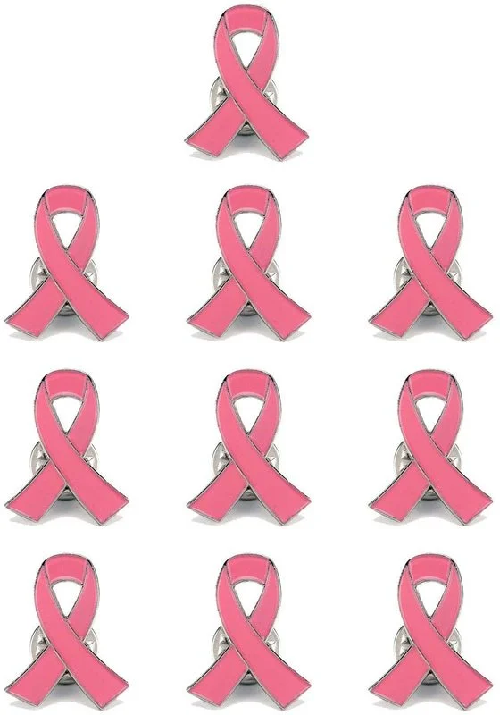 3 PCS Pink Ribbon Breast Cancer Awareness Lapel Pin Pink Ribbon Pin for Breast Cancer Awareness Month Womens Jewelry Enamel 1\