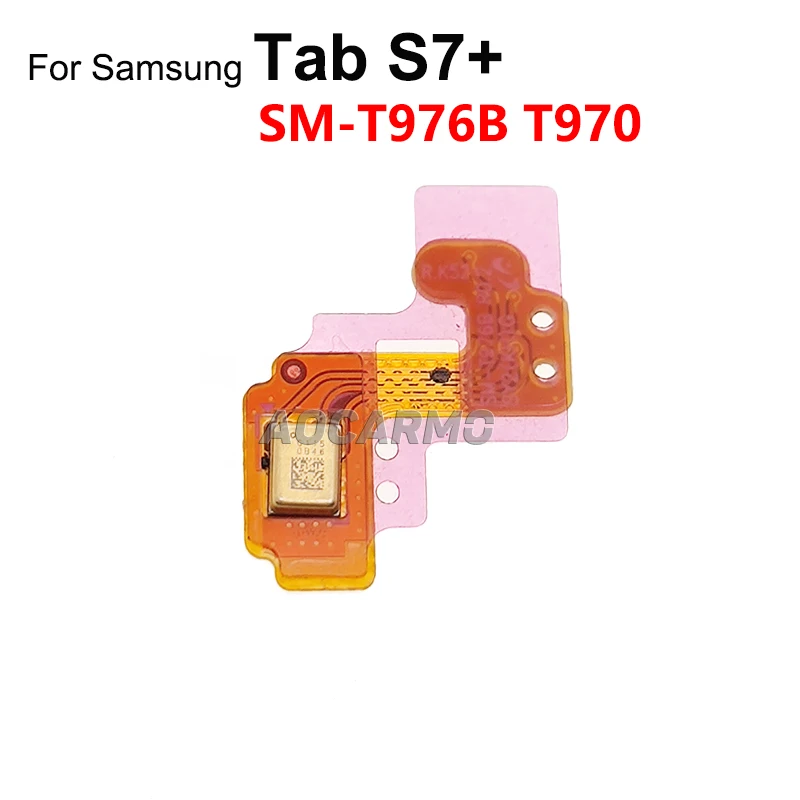 Aocarmo 1Pcs Mic Microphone Flex Cable Replacement Parts For Samsung Galaxy Tab S7 Plus S7+ T976B T970