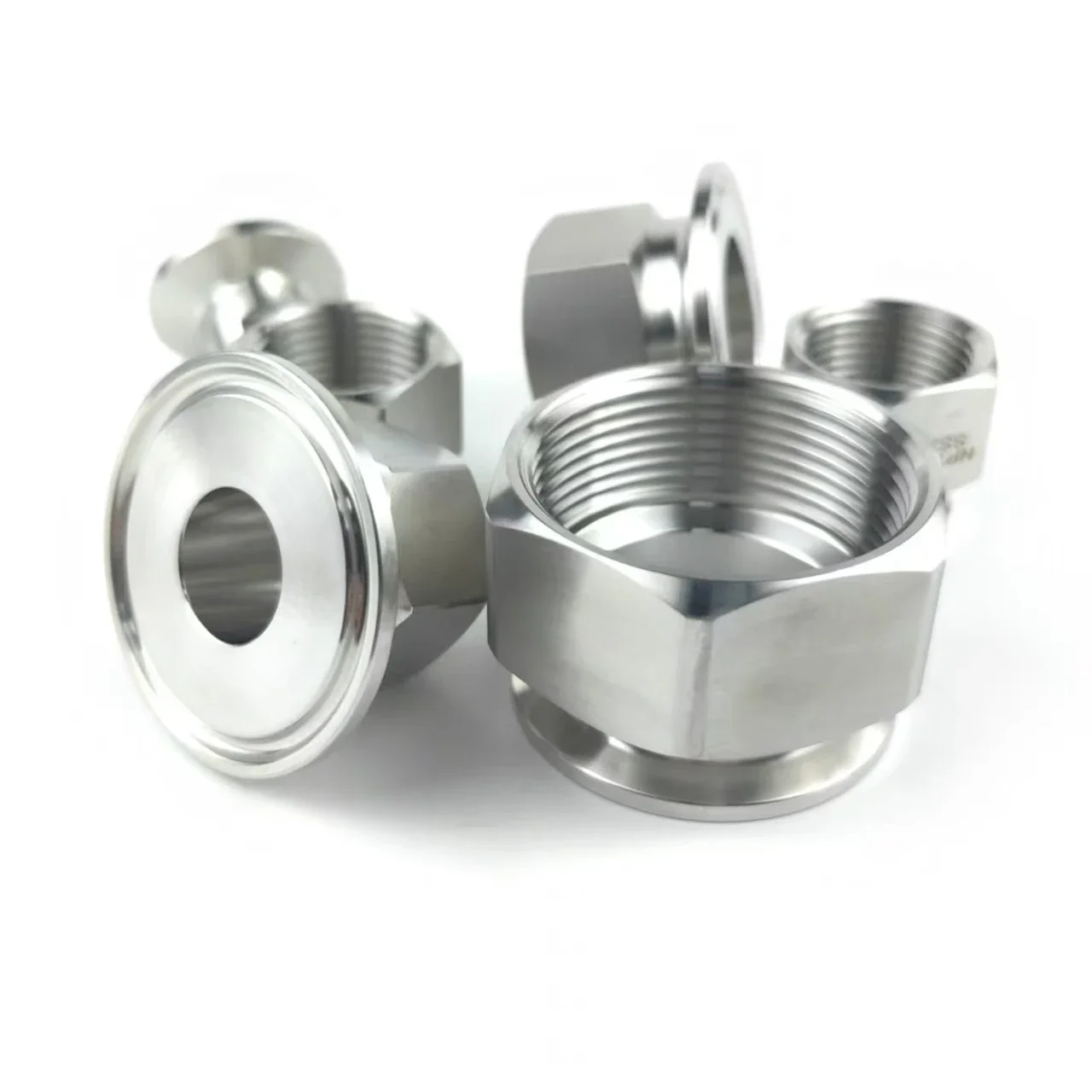 1/2 1/4 3/4 Npt Female Thread Adaptor Sanitary Stainless Steel Tri Clamp SS304 Pipe Fittings 25.4 50.5 64mm Homebrew Adapter