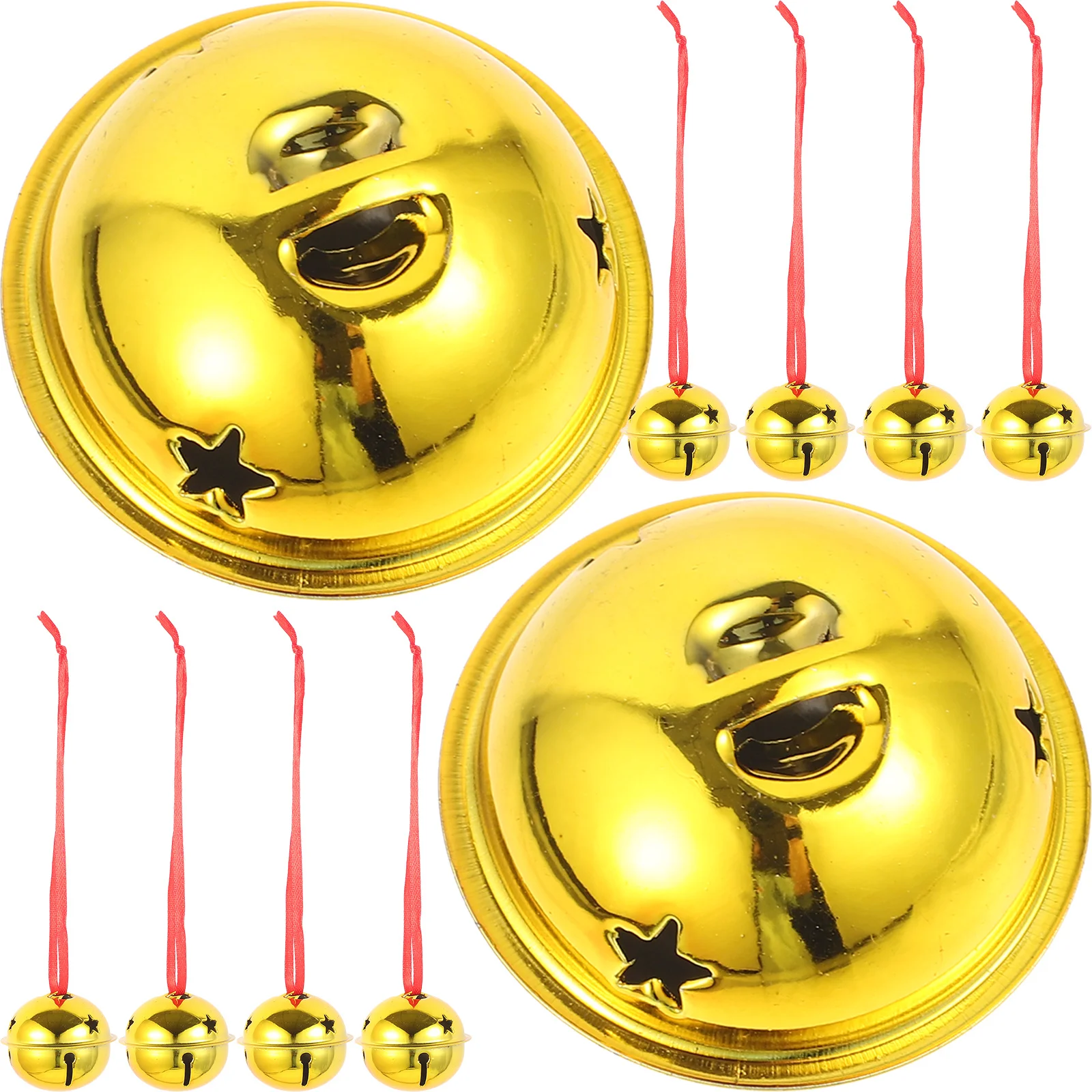 

21Pcs Golden Bell Accessories Set Sparkling Handcrafted Christmas Bells for Home Office Restaurant Decor Festival Landscape