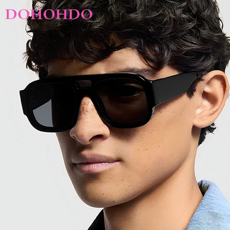 

Fashion Square Sunglasses Women Men Trend Large Frame Pilot High End Street Photography Sun Glasses Hip Hop Sun Glasses UV400
