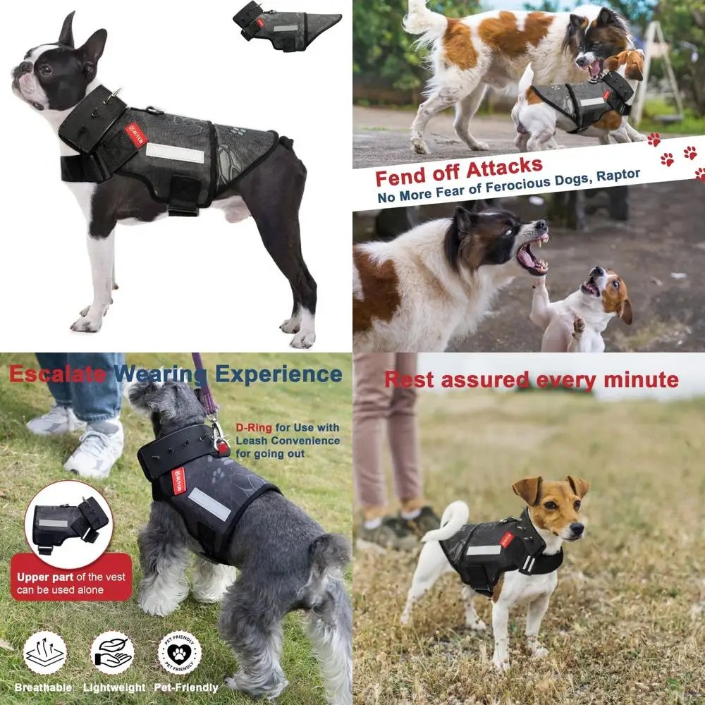 

Защитный жилет для собак с гибкой стальной пластиной для защиты от хищников и атак