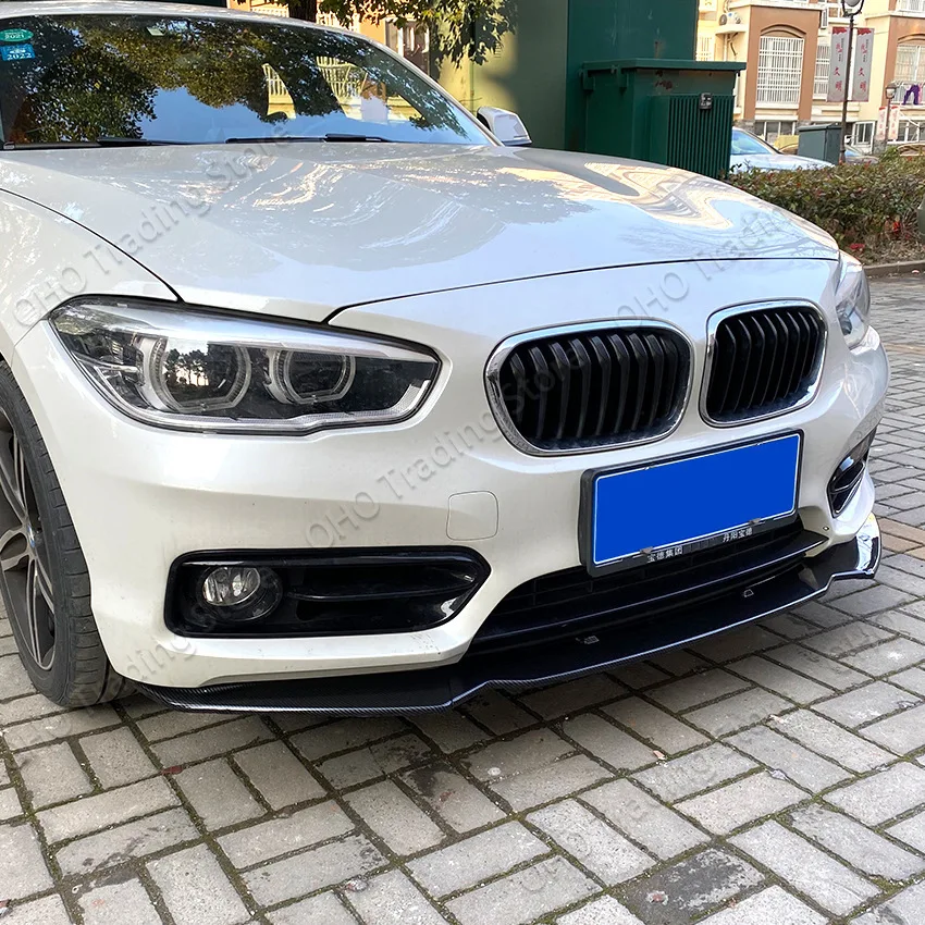 Car Front Bumper Lip Body Kit Spoiler Splitter PP Bumper Canard Lip Splitter For BMW F20 F21 116i 118i 120i 1 Series 2011-2019