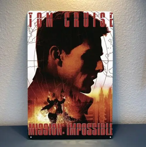 Impossible Tom Cruise Movie Metal Poster Tin Sign 20x30cm-Aluminum