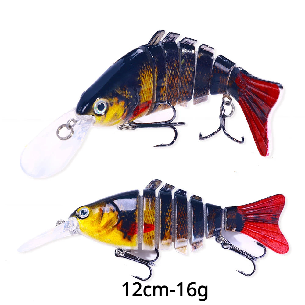12cm-16g przynęta wędkarska wobler wieloprzegubowy 6 segmentów elastyczny przynęta na ryby pływający bioniczny przynęta sprzęt do połowu okoni Pesca