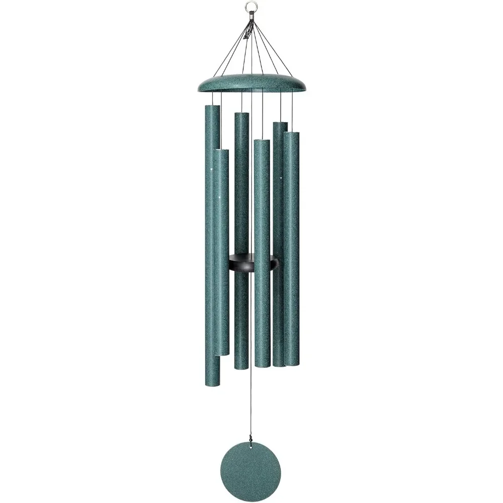 Wind River – 50 inch Green Wind Chime for Patio, Backyard, Garden, and Outdoor Decor (Aluminum Chime) Made in The USA