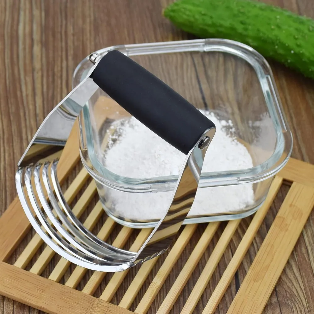 Heavy Duty Stainless Steel Dough Blender Pastry Cutter For Baking Professional Kitchen Tool Efficiently Mixes Butter Into Flour For Pie Crust Biscuits Scones Pastry Dough Maker Manual Food Processor With Ergonomic - view 4