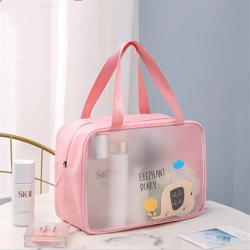 Women Transparent Waterproof PVC Cosmetic Bag Portable Necessary Cosmetic Bag Organizer Fashion Small Large Toiletry Bags