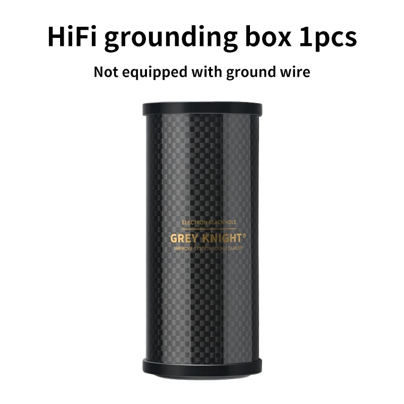 Imagem -04 - Grey Knight-prata Pura Fio Aterramento Áudio Fibra de Carbono Anti-interferência Alto-falante Eletrônico Buraco Negro