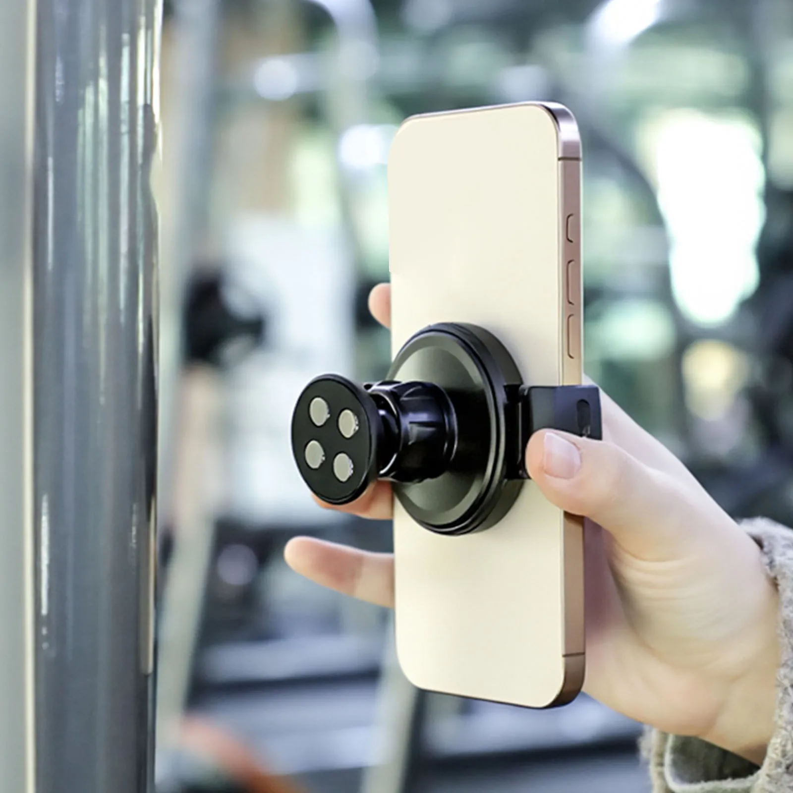 

Magnetic Phone Mount Base 360 Degree Rotation Adjustable Clamp Clip Phone Mount for All Phones Gym Kitchen Daily Use