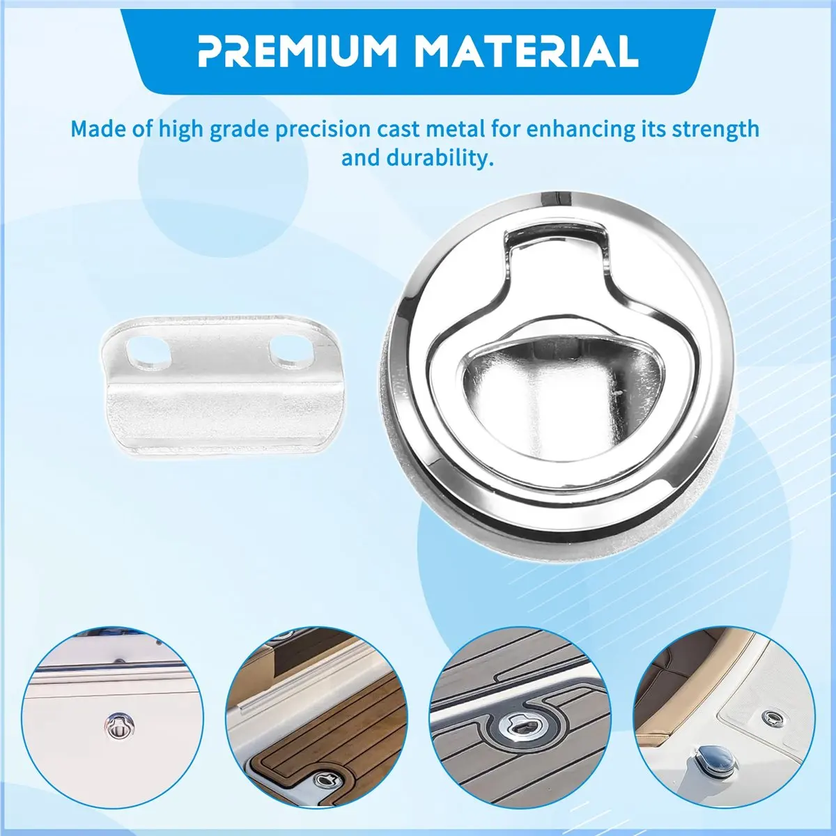 Super Sale Boat Latches 1.5 Inch Latch Flush Pull Hatch Lock Perfect Replacement for Broken Door Hinge RV Marine Boat RV