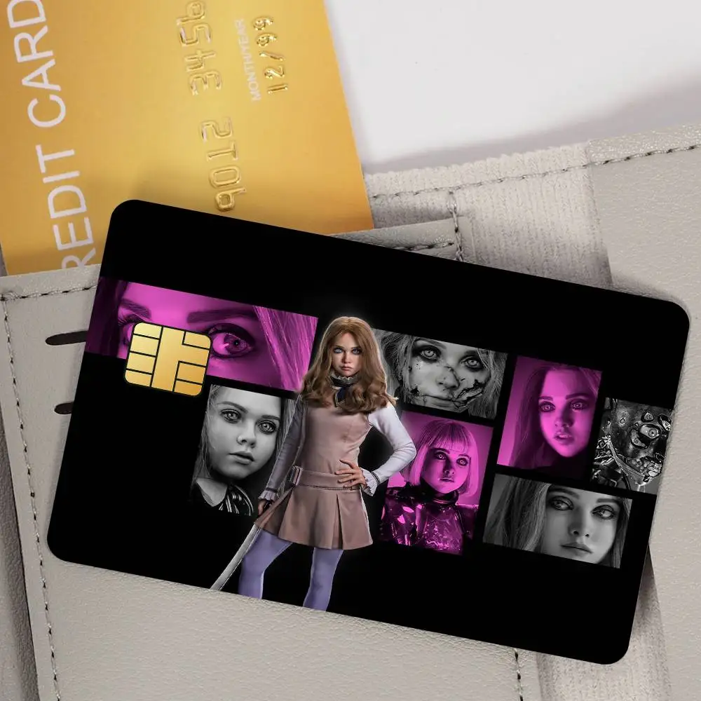 Movie Poster Waterproof Film skin Cover 4PCS Credit M-M3GANS 2.0 Card stickers Debit Front Decoration Bank Subway Pass