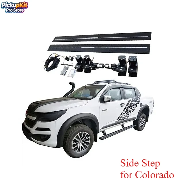 

Автоматические выдвижные подножки для пикапа Colorado 2015+ – электрические боковые пороги из алюминия