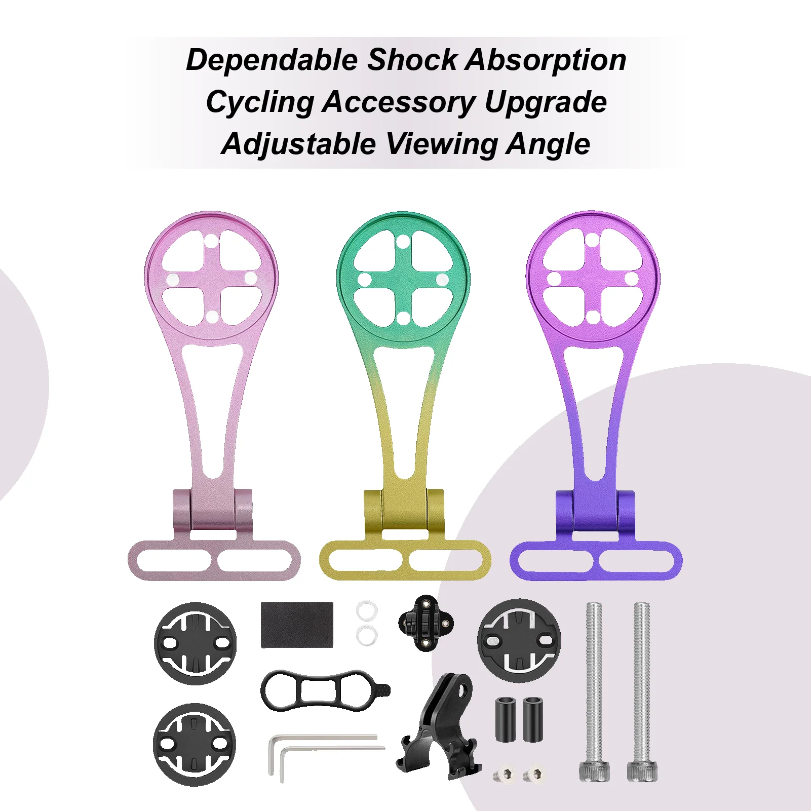 

Удлинительный кронштейн для велосипедного компьютера, алюминиевый сплав, градиент цвета, регулируемый держатель спидометра, аксессуары для велоспорта на открытом воздухе