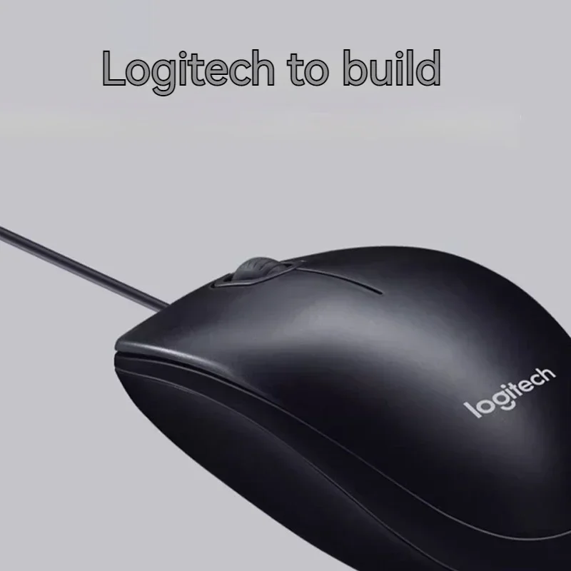 Logitech B100 Wired Mouse Comfortable Office Gaming Peripheral Connection Laptop Desktop Universal Mouse