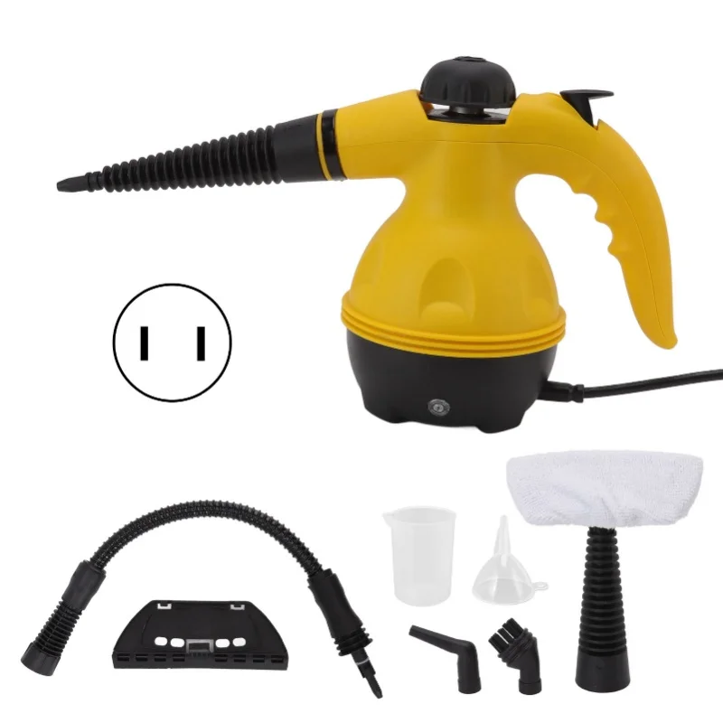 

Handheld Steam Cleaner Yellow Black High Temperature Portable Electric Pressurized Steam Cleaner Tool For Stain Removal US 110V