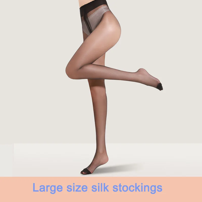 Large size stockings for women Enlarged and widened Can be cut freely Anti hook silk pantyhose Bare leg artifact No crotch drop