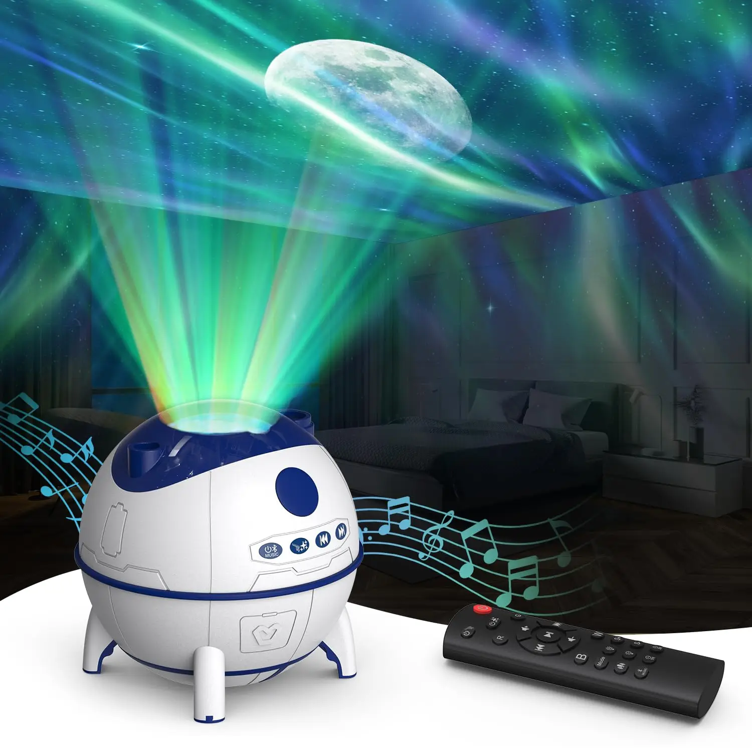 Galaxy Star Projector Couple Atmosphere Light with Multiple Colors Planetarium Night Lamp Decorate Bedroom Party, Game Rooms