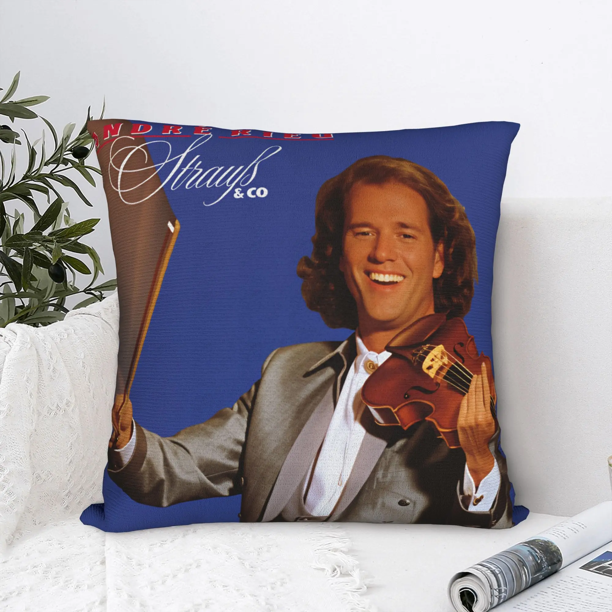 Funda de almohada musical Andre Rieu, funda de almohada de moda para sofá, cama, sala de estar, fundas de almohada suaves, Idea de regalo