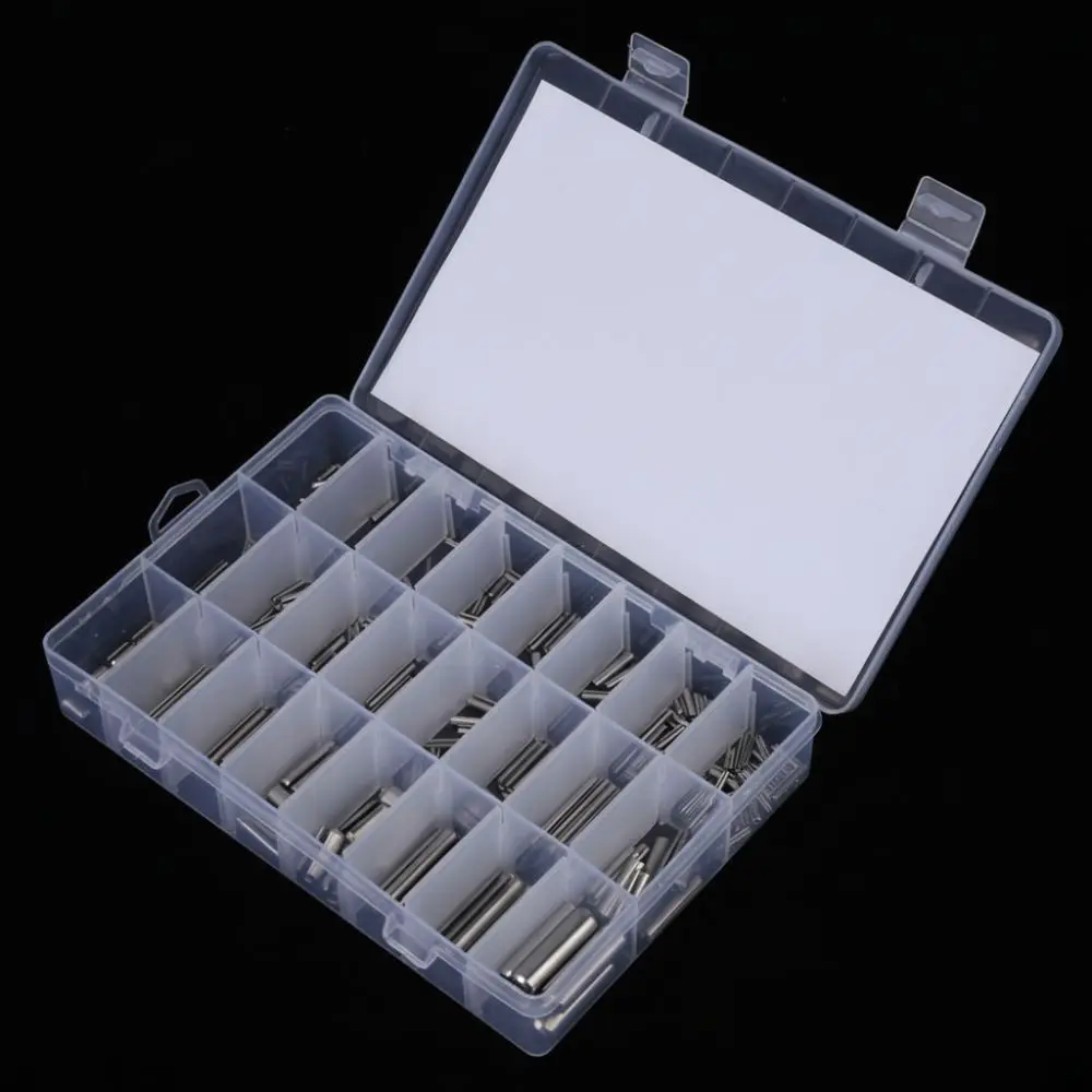 280pcs Stainless Steel Slotted Spring Pin Metric M1.5-M8 Roll Pin Split with Box Expansion Dowel Pin for Mechanical Industry