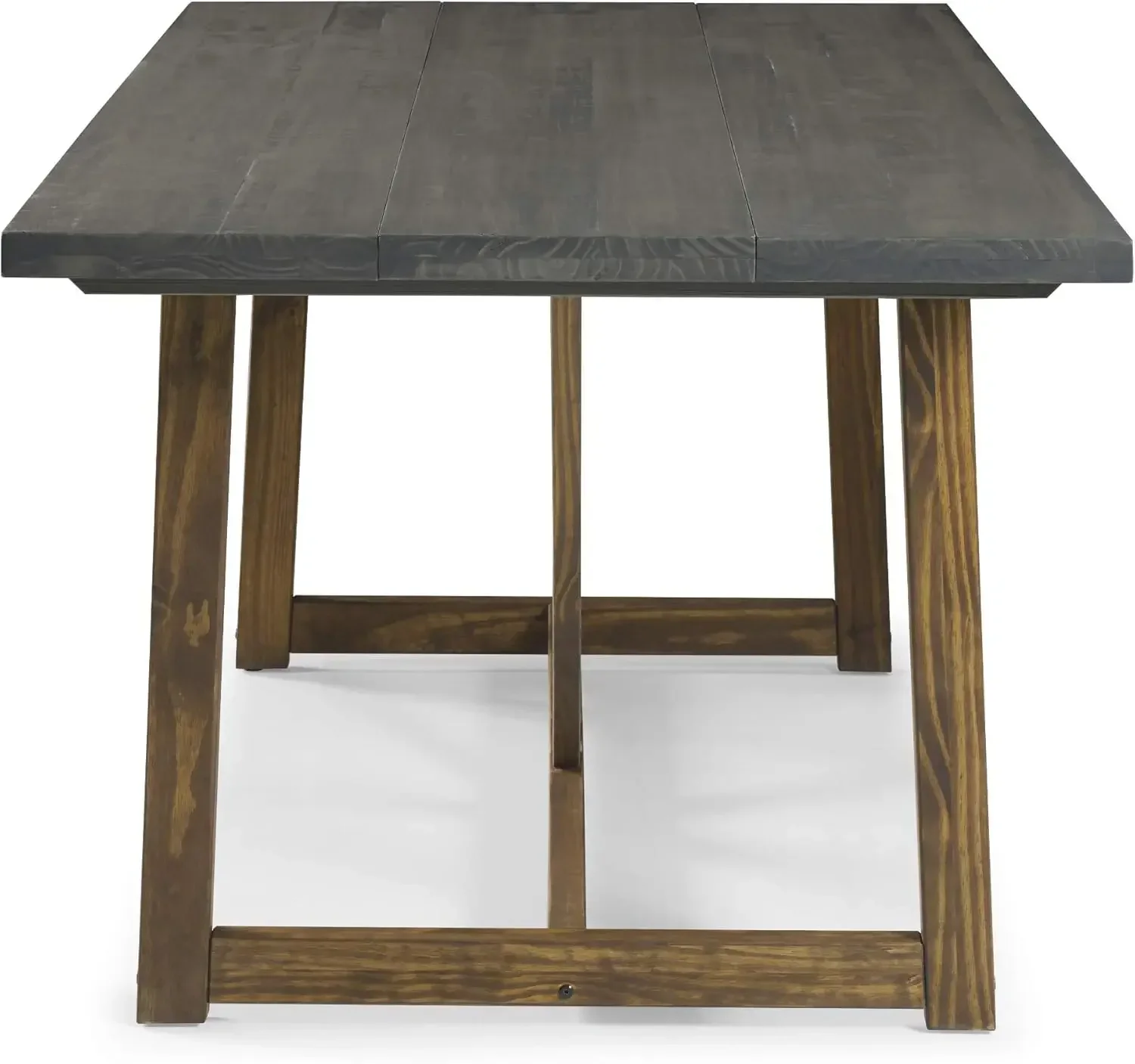 Edison Modern Farmhouse Small Kitchen Furniture Dining Room Table Wood, 72 Inch, Grey and Brown