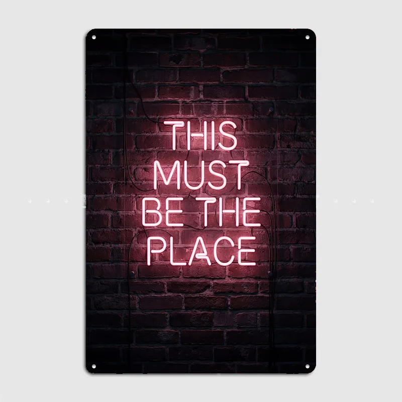 This Must Be The Place Neon Sign Vintage Poster Metal Sign Custom Room Decor Home Decor Posters Indoor Wall Decoration - view 2