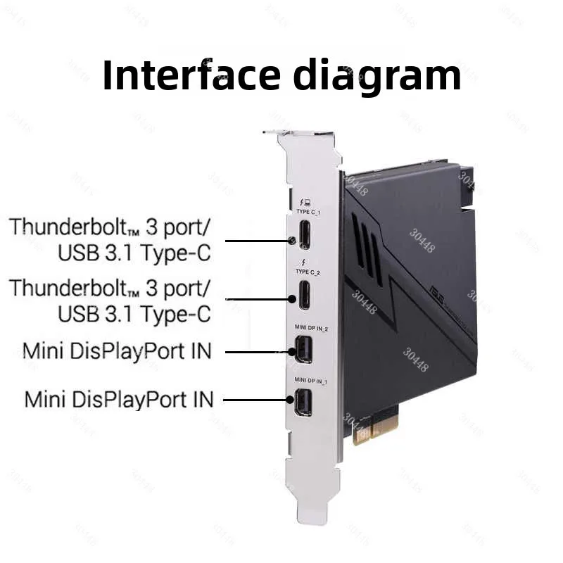Thunderbolt 3 Expansion Card PCIe Adapter Compatible with Thunderbolt 2 Apollo Sound Card for 690 790 Motherboard