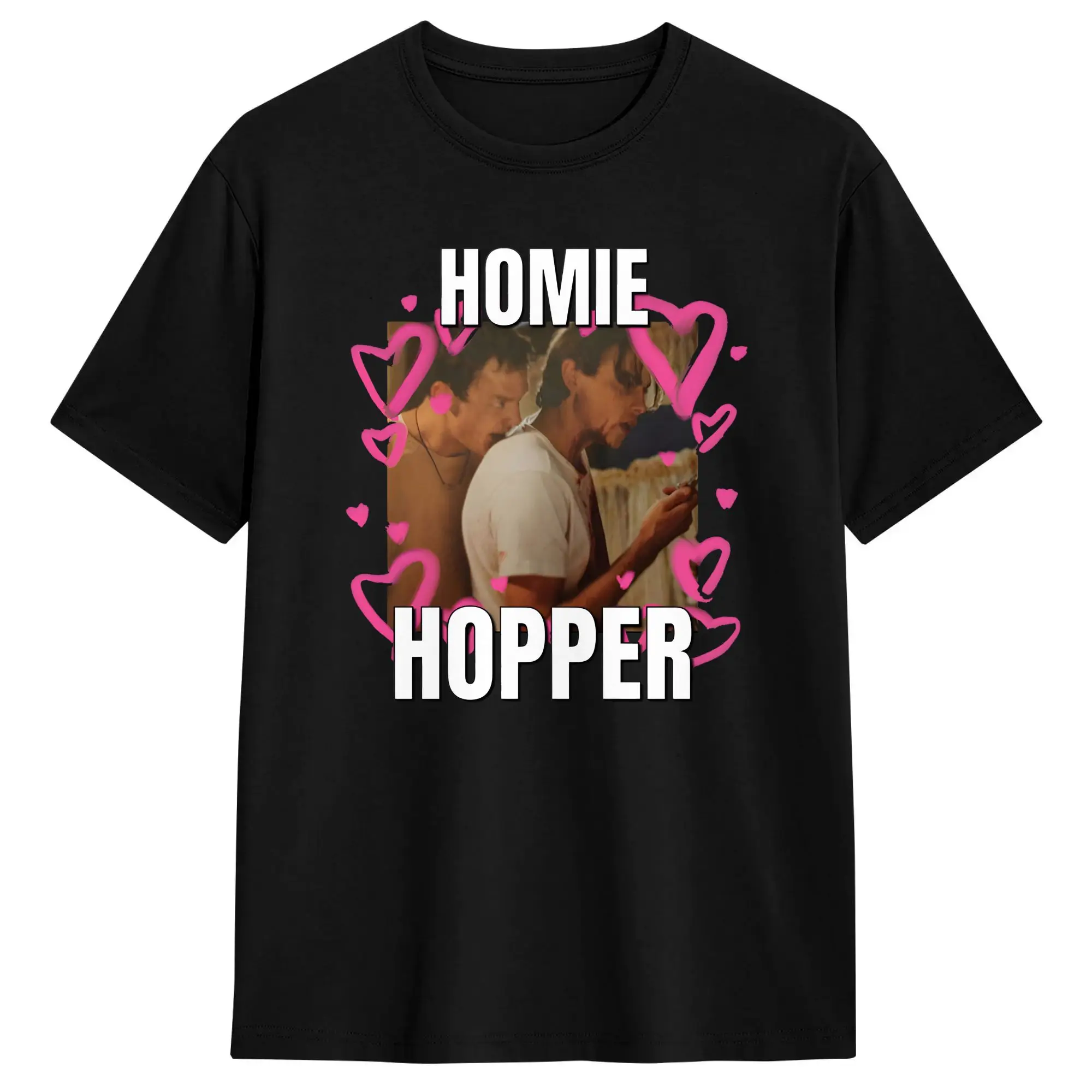 Homie Hopper Men's T Shirt ScreamMovie Vintage Tee Shirt Short Sleeve Round Neck T-Shirt Cotton Plus Size Tops