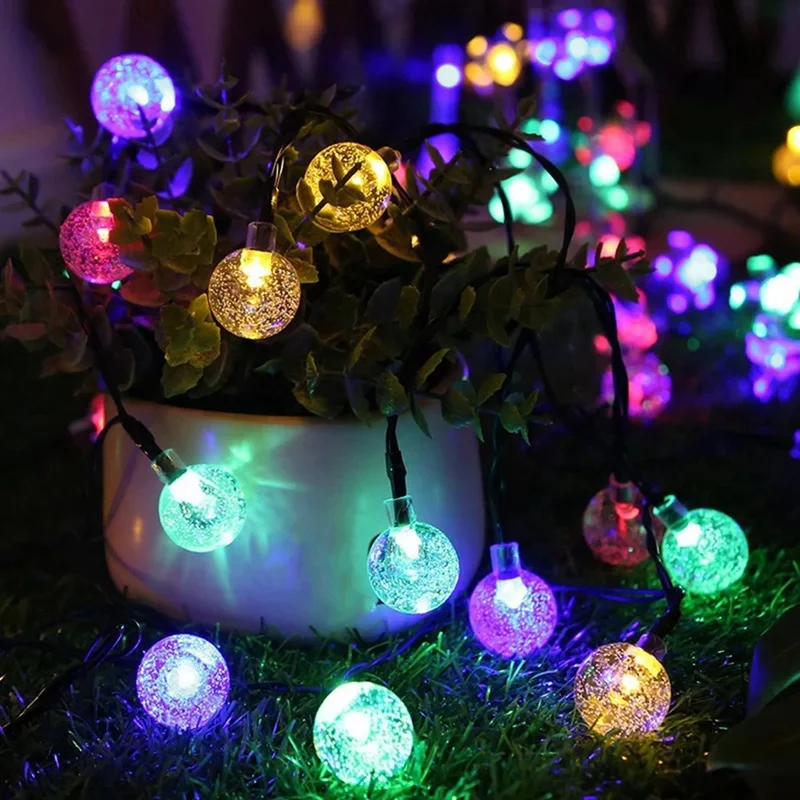 หลอดไฟไฟแสงอาทิตย์ไฟเส้น LED 8โหมด5ม., ไฟราวนางฟ้าสำหรับตกแต่งคริสต์มาส