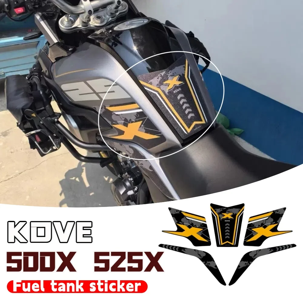 

For KOVE 525X fuel tank sticker 500X fishbone sticker modified frosted sticker body decoration decal pull flower accessories