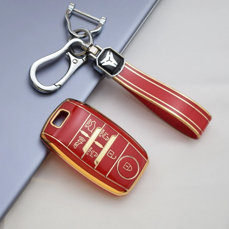 6 tasten Weiche TPU Auto Schlüssel Fall Abdeckung für KIA Sorento Sedona 2020 Grand Karneval 2019 Shell Fob Halter Keychain zubehör