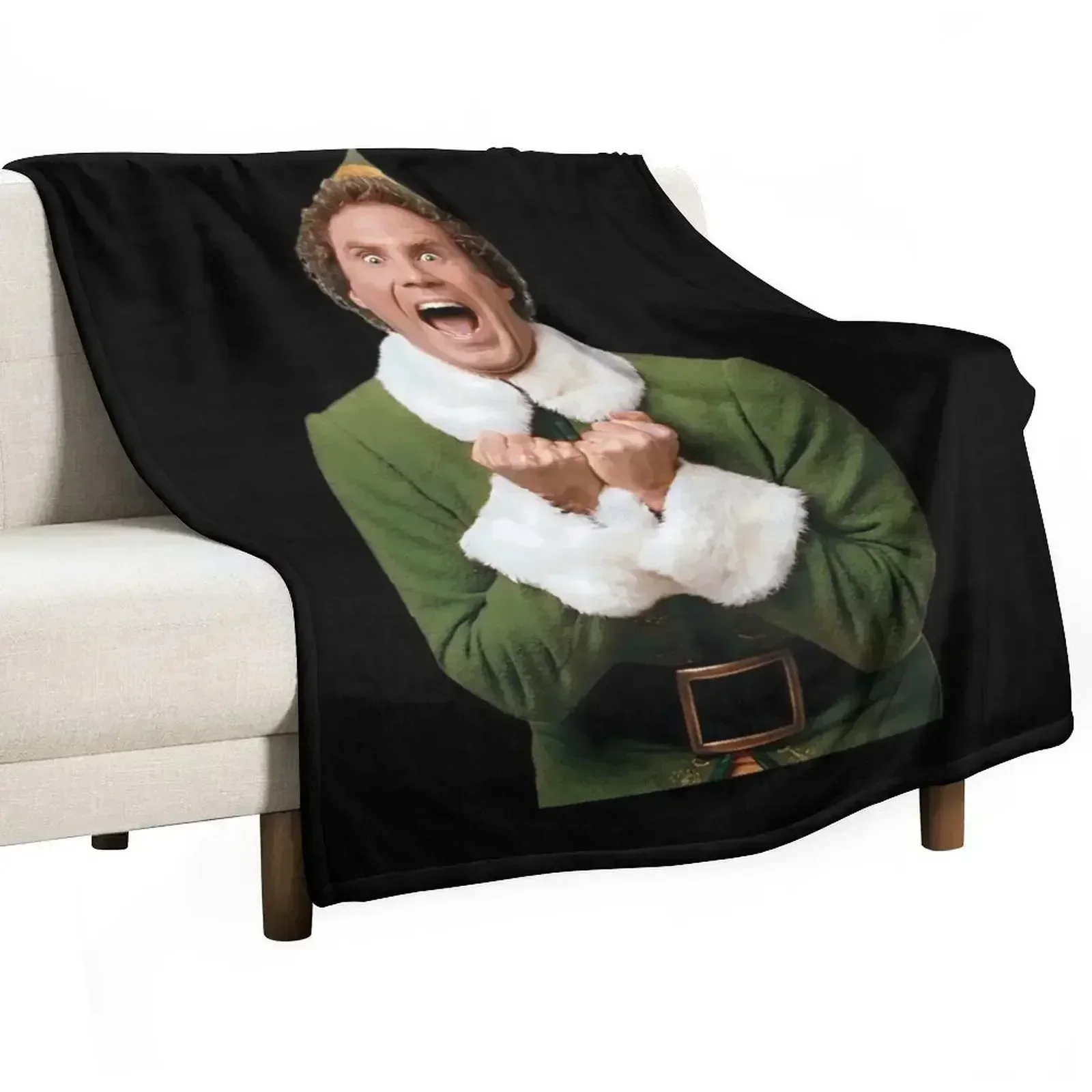 Excited Buddy the Elf Christmas Throw Blanket Summer cosplay anime anime Sleeping Bag Blankets