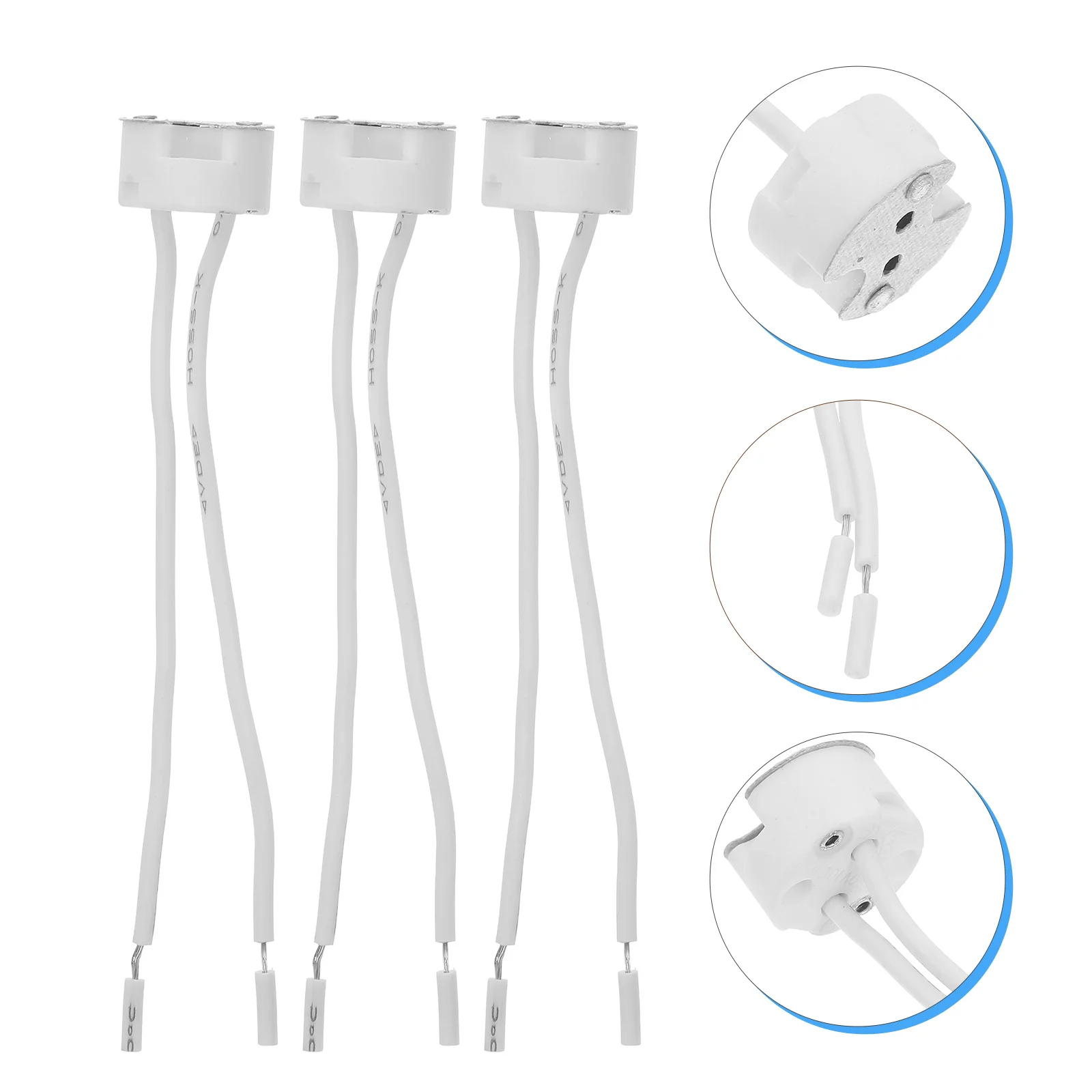 

10 шт., керамический держатель цоколя для лампы .3 Gu5.3 Mr16, базовый адаптер, проводной разъем, цоколь для лампочки для промышленного домашнего освещения своими руками