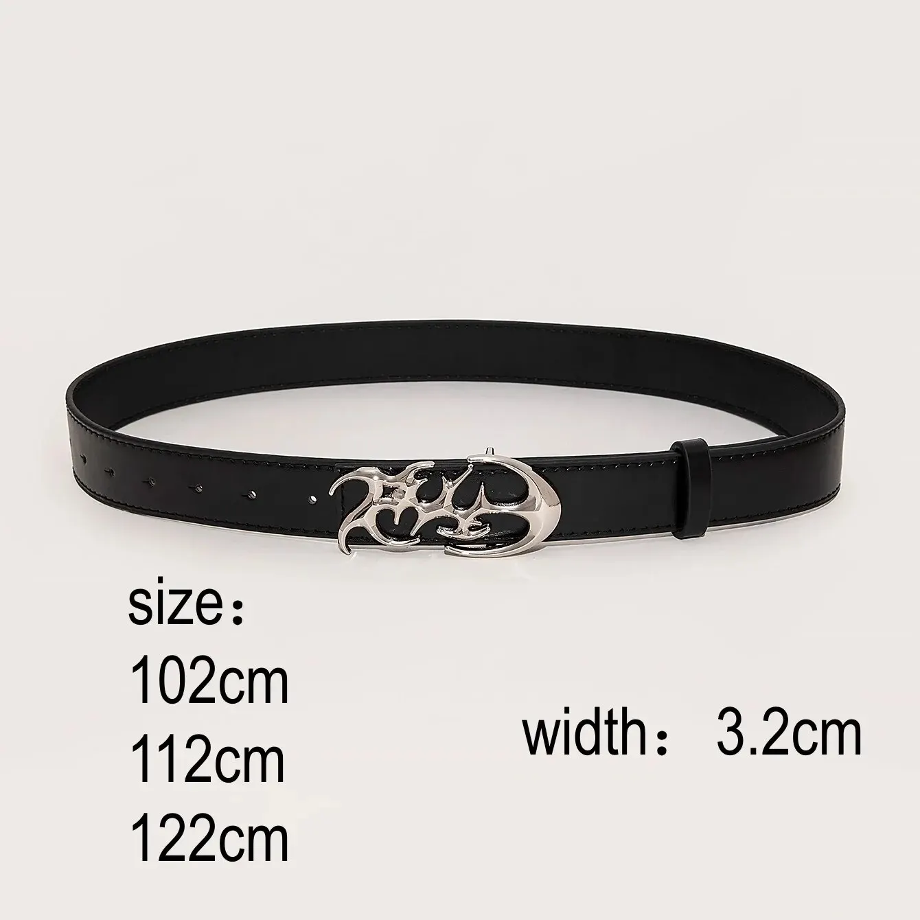 Women Special Shaped Smooth Buckle Pu Leather Y2k Trendy Cool Jeans Belt Casual Bussiness Belt Ideal Choice for Gifts