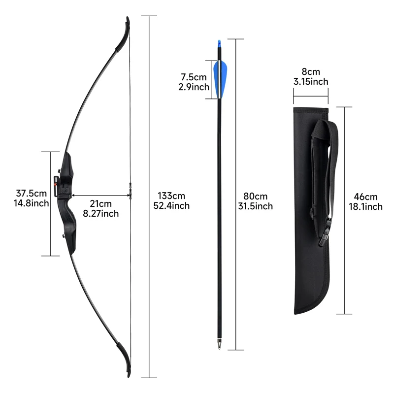 Imagem -02 - Arco com Arco e Flecha para Adultos Arco Direito Profissional de Caça Arco para Caça ao ar Livre Tiro Prática Arrows Acessórios