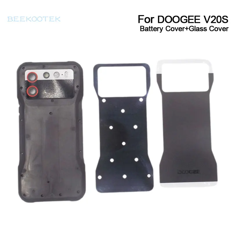 New Original DOOGEE V20S Battery Cover Back Cover Case Glass Cover Plate With Adhesive For DOOGEE V20S Smart Phone