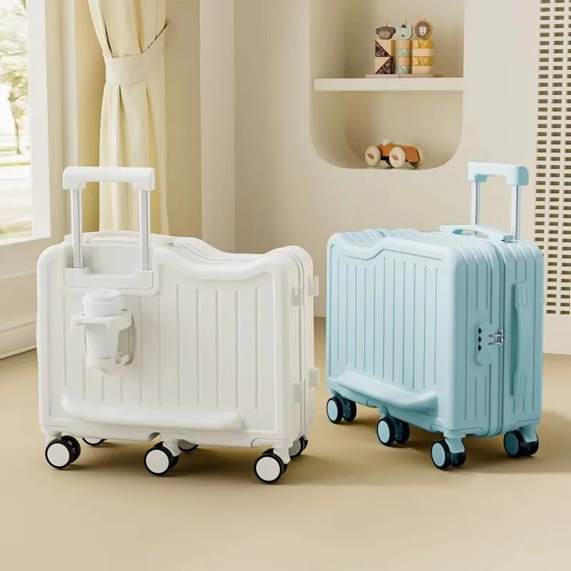 

Детский современный мультяшный спиннер для багажа, однотонный портативный маленький чемодан, противоугонные замки с паролем, 20-дюймовая сумка из АБС-пластика + ПК