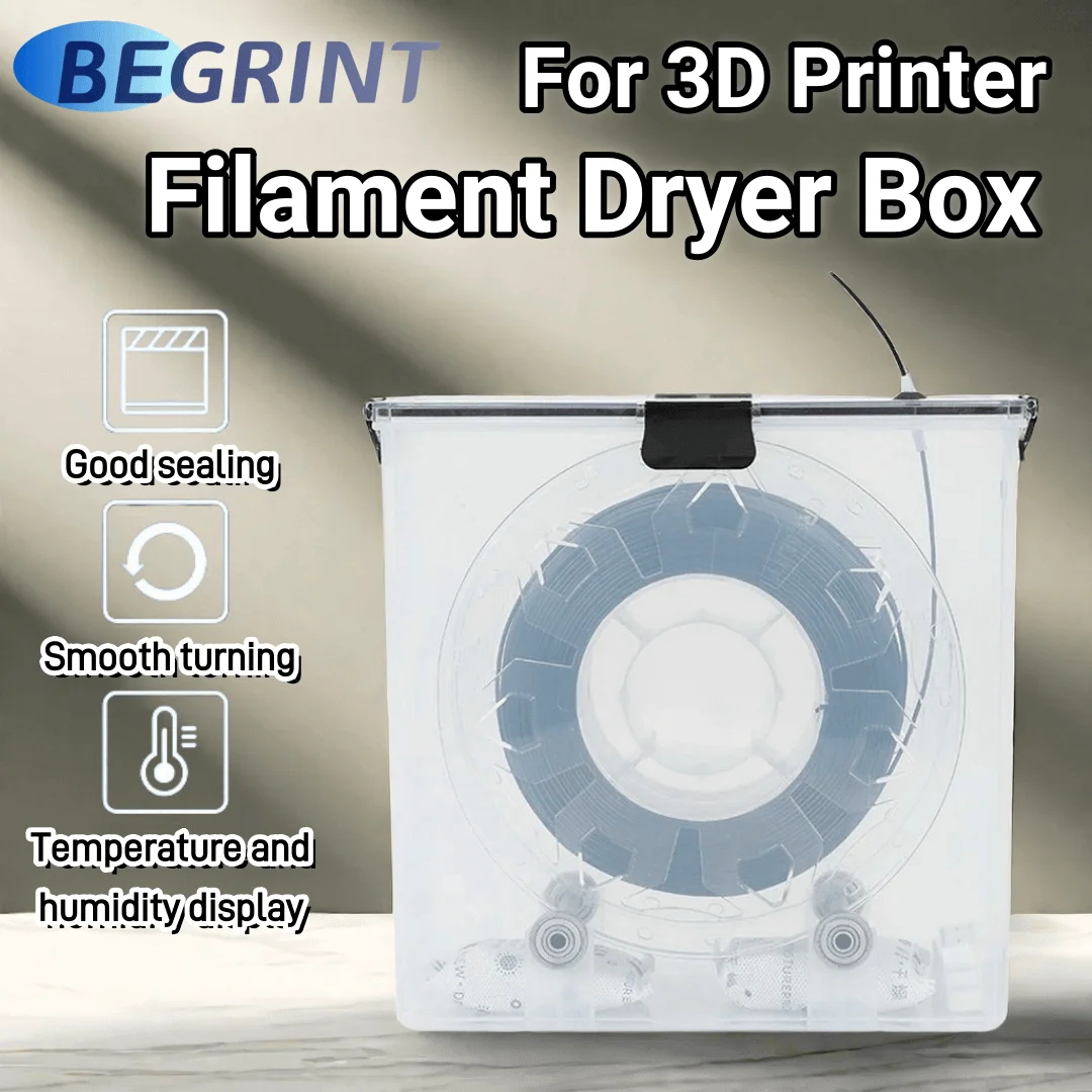 BEGRINT 3D Printer Filament Dryer Box Airtight And Moisture-Resistant Real-Time Monitoring For 3D Printer PLA  ABS Filaments