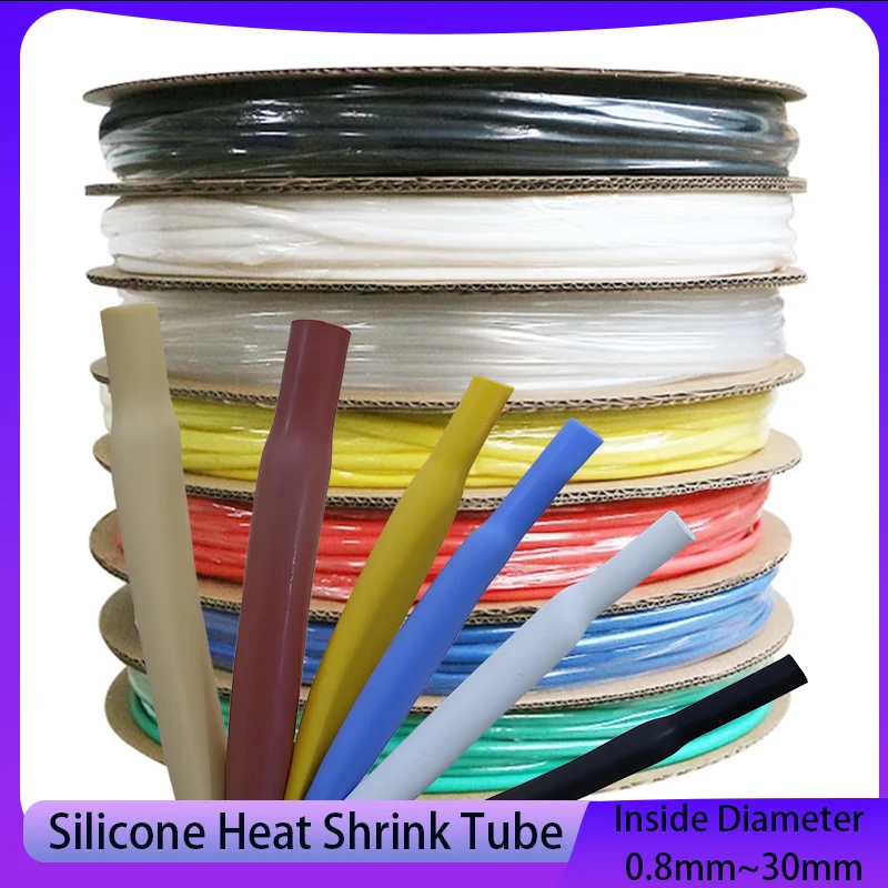200 ℃ high temperature resistant, wear-resistant, corrosion-resistant, soft, 1.7:1 silicone heat shrink tubing