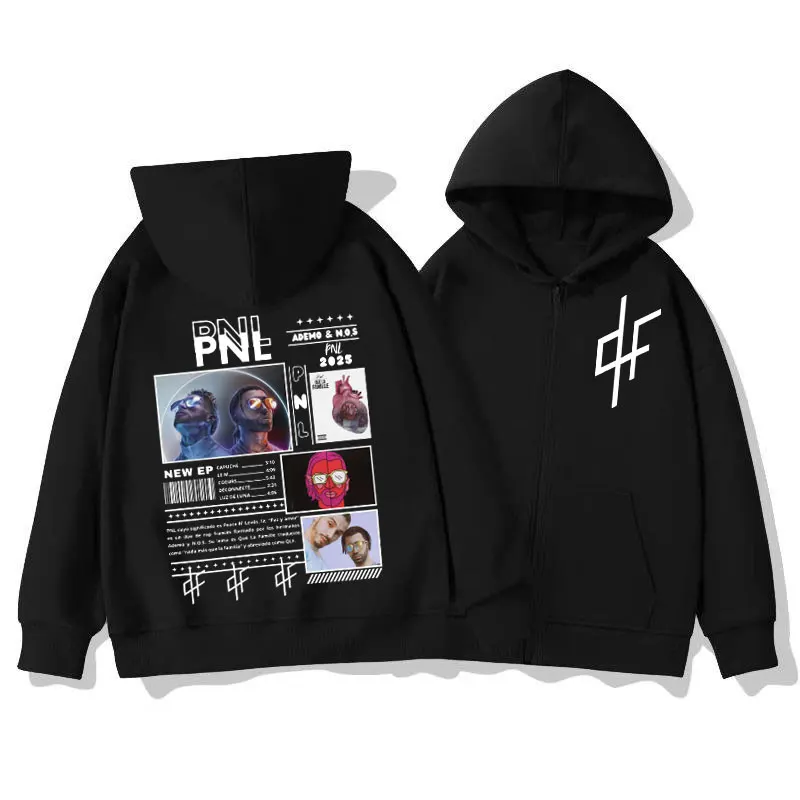 

Rapper PNL Album Merch Zipper Hoodies Men Women Clothing Hip Hop Fashion Zip Up Sweatshirts High Quality Fleece Jacket Pullovers