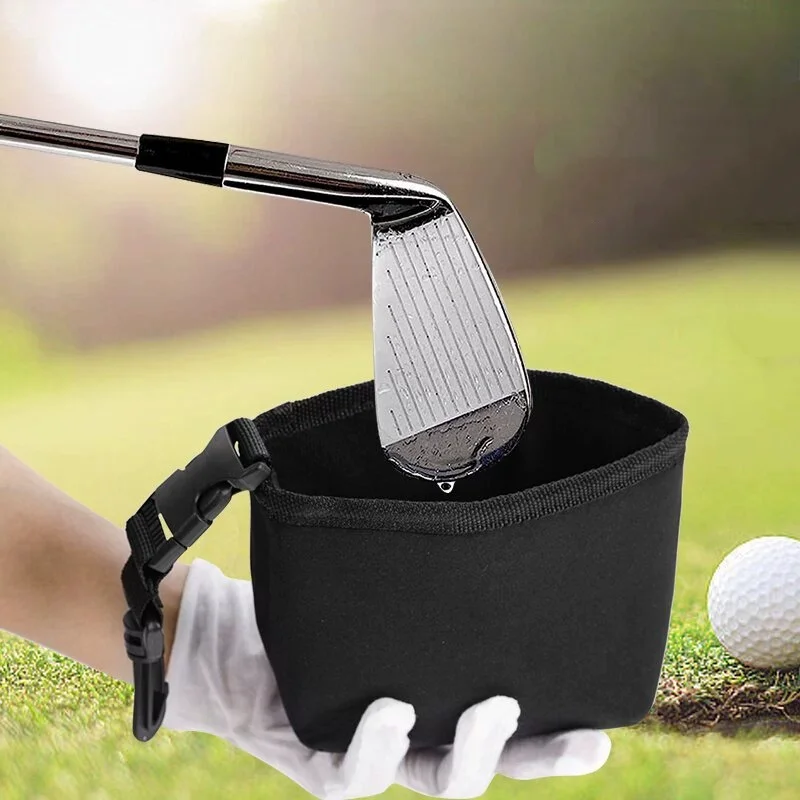 Easy-Clean Waterproof Golf Scrub Bag: Portable and DetachableEnhance Club Performance On-The-Go-Essential Accessory for Golfers