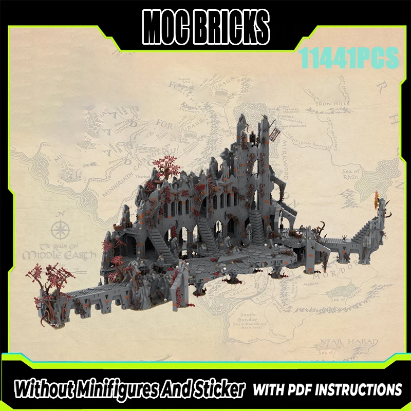 

Изысканный новый продукт MOC, строительный блок, кольцо, модель сцены Dark Magic Hill, технология, модульная детская игрушка, подарок, набор DIY