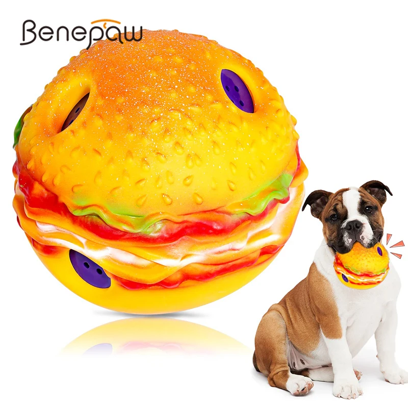 Benepaw Durable Sound Ball For Large Medium Small Dogs Nontoxic Interactive Dog Toys Funny Training Pet Supplies Teeth Cleaning