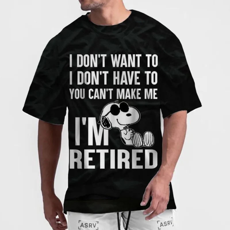 

New 2025 Men's Clothing Snoopy Men's Clothes Casual Tops S-6XL Y2k O-Neck Tshirt Anime Short Sleeve 3D Printing Summer Tees Gift